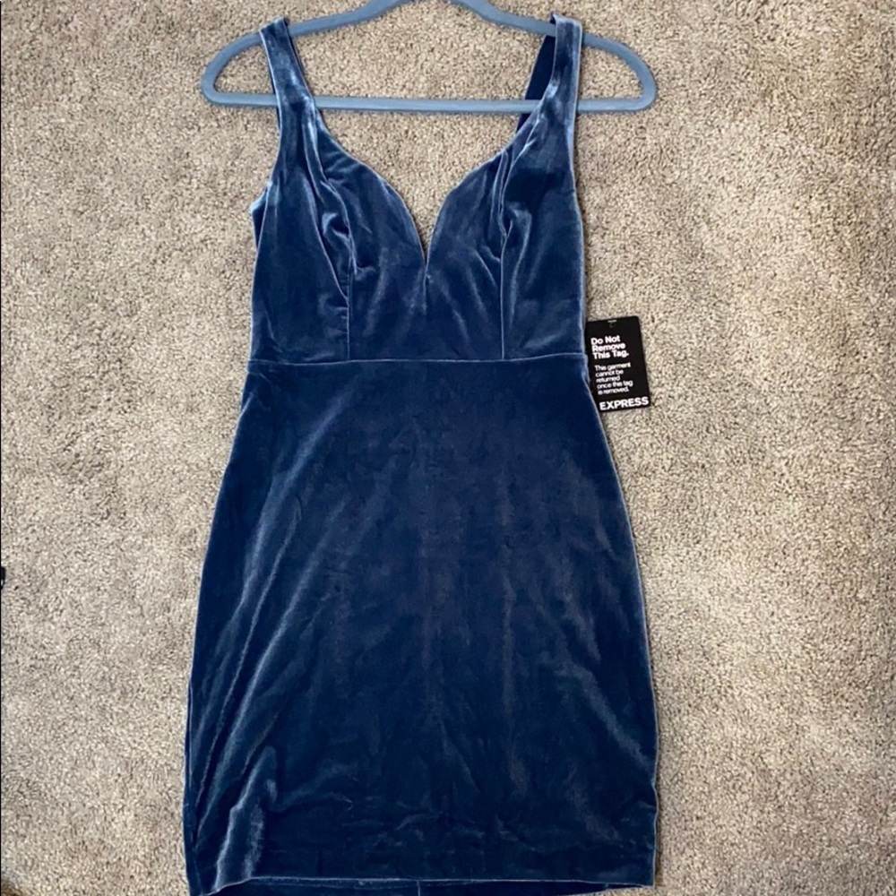 velvet blue dress